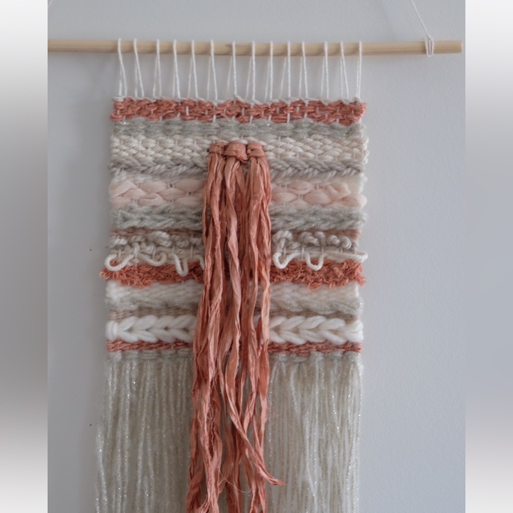 Woven wool wall hanging